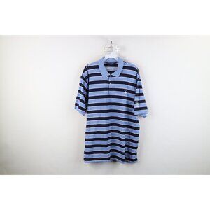 Polo Golf Ralph Lauren Mens XL Distressed Striped Color Block Knit Polo Shirt